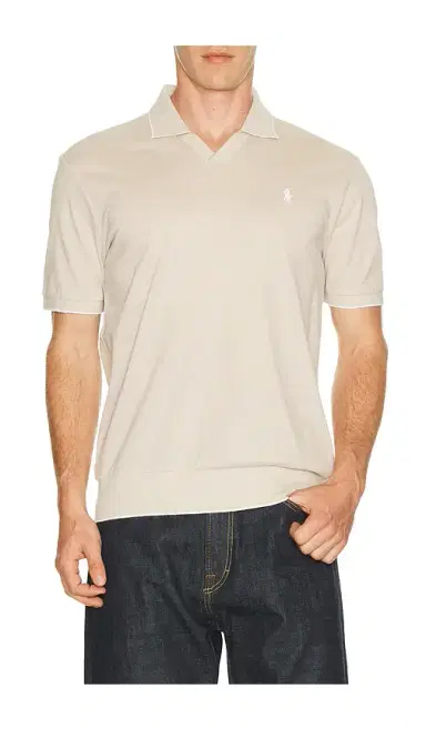 Polo Ralph Lauren Short Sleeve Jacquard Pique Johnny Collar Polo | Thumbnail 1 Polo Ralph Lauren Short Sleeve Jacquard Pique Johnny Collar Polo | Thumbnail 1