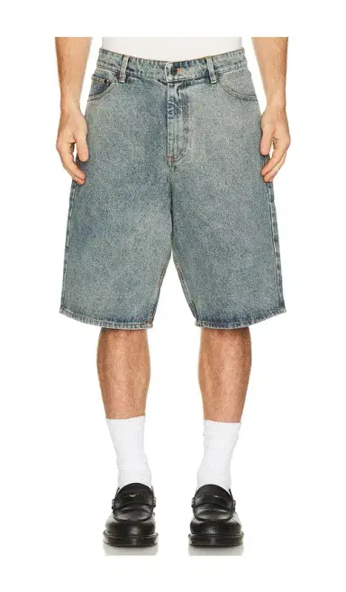 Daily Paper Compact Shield Embroidery Denim Shorts | Thumbnail 1