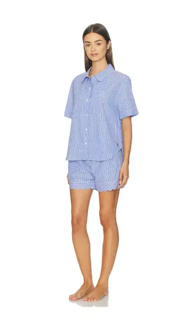 Polo Ralph Lauren Intimates Short Sleeve Scallop Short Set | Thumbnail 2