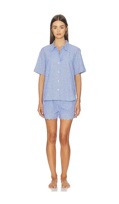 Polo Ralph Lauren Intimates Short Sleeve Scallop Short Set