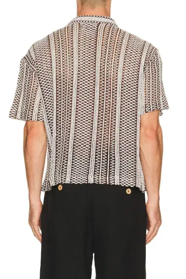 Percival Hugh Crochet Cuban Shirt | Thumbnail 4