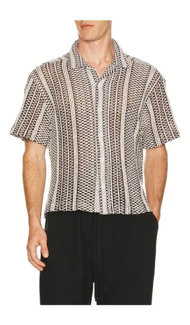Percival Hugh Crochet Cuban Shirt | Thumbnail 1