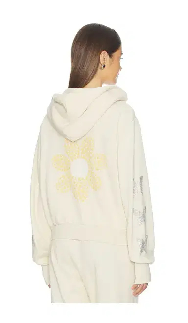 Lauren Moshi Butterfly Daisy Crop Zip Hoodie | Thumbnail 1 Lauren Moshi Butterfly Daisy Crop Zip Hoodie | Thumbnail 1