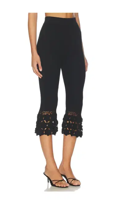 Ganni Fine Cotton Rib Crochet Pant | Thumbnail 2 Ganni Fine Cotton Rib Crochet Pant | Thumbnail 2