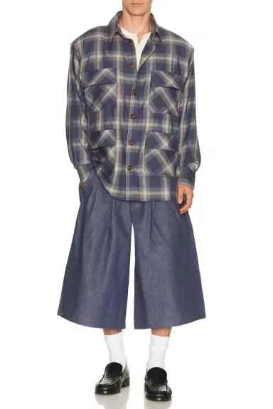 Art Community Diptych Japanese Denim Jort | Thumbnail 6 Art Community Diptych Japanese Denim Jort | Thumbnail 6
