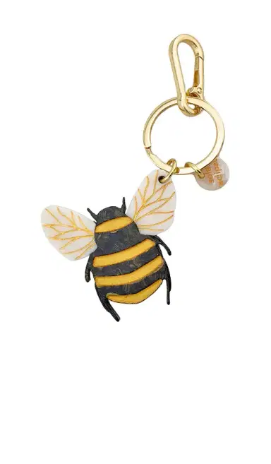 Solar Eclipse Hand-painted Honey Bee Bag Charm & Keychain | Thumbnail 1 Solar Eclipse Hand-painted Honey Bee Bag Charm & Keychain | Thumbnail 1