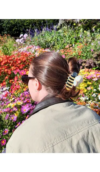 Solar Eclipse Hand-painted Bee Claw Hair Clip | Thumbnail 2