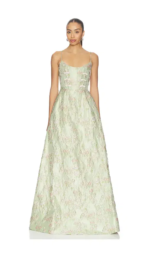 SAU LEE Andrea Brocade Gown
