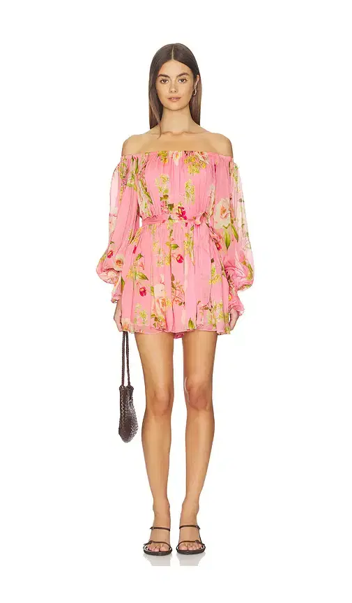 HEMANT AND NANDITA Off Shoulder Romper With Tie Up Belt