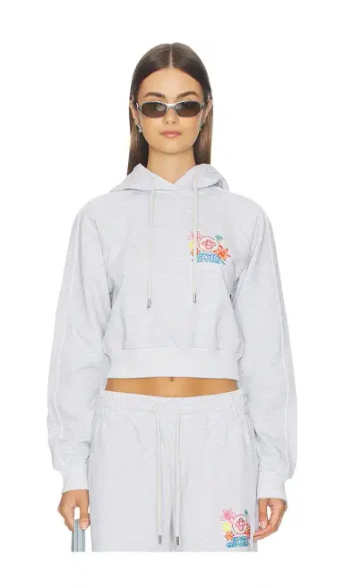 Casablanca Embroidered Cropped Hoodie | Thumbnail 1