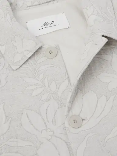 MR P. Cotton and Linen-Blend Jacquard Blouson Jacket - Men | Thumbnail 5 MR P. Cotton and Linen-Blend Jacquard Blouson Jacket - Men | Thumbnail 5