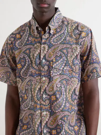 Kardo Ron Button-Down Collar Paisley-Print Cotton Shirt - Men | Thumbnail 5