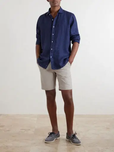 Peter Millar Matlock Straight-Leg Stretch-Seercucker Shorts - Men | Thumbnail 2