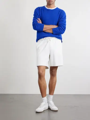 MR P. Straight-Leg Organic Cotton and Silk-Blend Terry Shorts - Men | Thumbnail 2 MR P. Straight-Leg Organic Cotton and Silk-Blend Terry Shorts - Men | Thumbnail 2