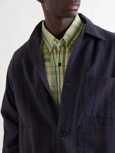 Kardo Ronald Embroidered Checked Cotton Shirt - Men | Thumbnail 5