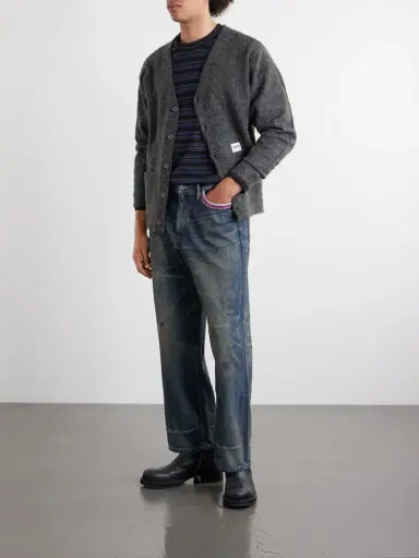 Neighborhood Savage Wide-Leg Bead-Embellished Distressed Jeans - Men | Thumbnail 2 Neighborhood Savage Wide-Leg Bead-Embellished Distressed Jeans - Men | Thumbnail 2