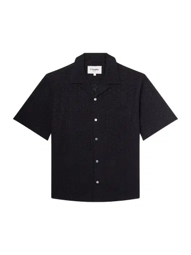 Corridor Camp-Collar Broderie Anglaise Cotton Shirt - Men | Thumbnail 1 Corridor Camp-Collar Broderie Anglaise Cotton Shirt - Men | Thumbnail 1