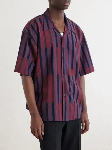 Kardo Rohit Convertible-Collar Striped Cotton Shirt - Men | Thumbnail 3 Kardo Rohit Convertible-Collar Striped Cotton Shirt - Men | Thumbnail 3
