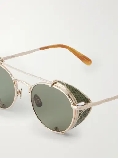 Garrett Leight California Optical Ocampo Round-Frame Metal Sunglasses - Men | Thumbnail 5