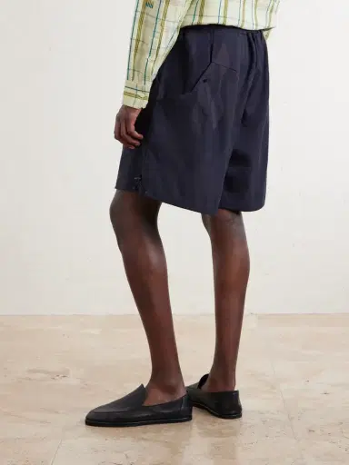 Kardo Kami Wide-Leg Belted Cotton Shorts - Men | Thumbnail 4