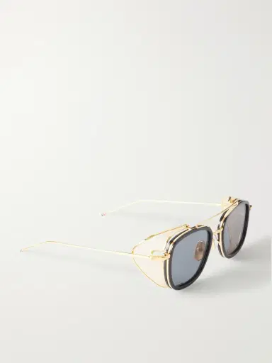 Thom Browne Round-Frame Silver-Tone Titanium Sunglasses - Men | Thumbnail 3 Thom Browne Round-Frame Silver-Tone Titanium Sunglasses - Men | Thumbnail 3