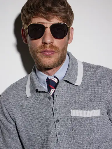 Thom Browne Round-Frame Silver-Tone Titanium Sunglasses - Men | Thumbnail 4 Thom Browne Round-Frame Silver-Tone Titanium Sunglasses - Men | Thumbnail 4