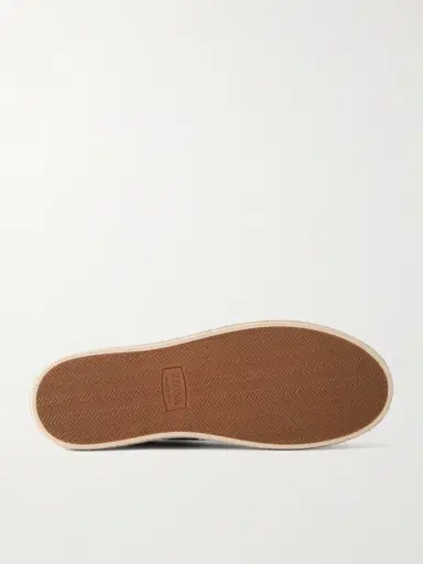 Zegna Triple Stitch™ Leather-Trimmed Suede Slip-On Sneakers - Men | Thumbnail 3 Zegna Triple Stitch™ Leather-Trimmed Suede Slip-On Sneakers - Men | Thumbnail 3