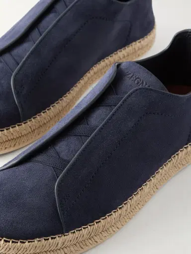 Zegna Triple Stitch™ Leather-Trimmed Suede Slip-On Sneakers - Men | Thumbnail 5 Zegna Triple Stitch™ Leather-Trimmed Suede Slip-On Sneakers - Men | Thumbnail 5