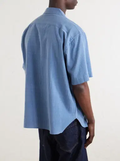Kardo Ronen Convertible-Collar Embroidered Cotton Shirt - Men | Thumbnail 4