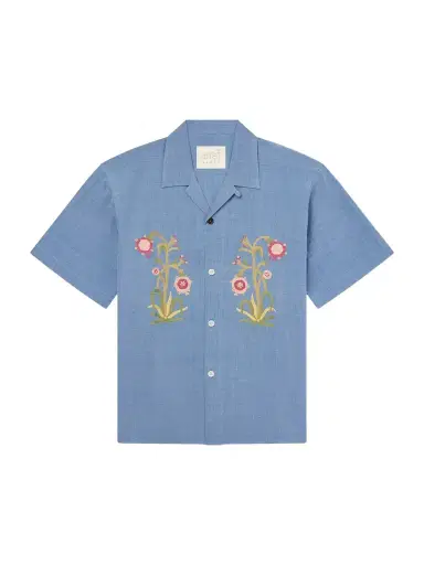 Kardo Ronen Convertible-Collar Embroidered Cotton Shirt - Men | Thumbnail 1
