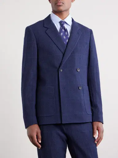 MR P. Double-Breasted Checked Wool-Blend Suit Jacket - Men | Thumbnail 3