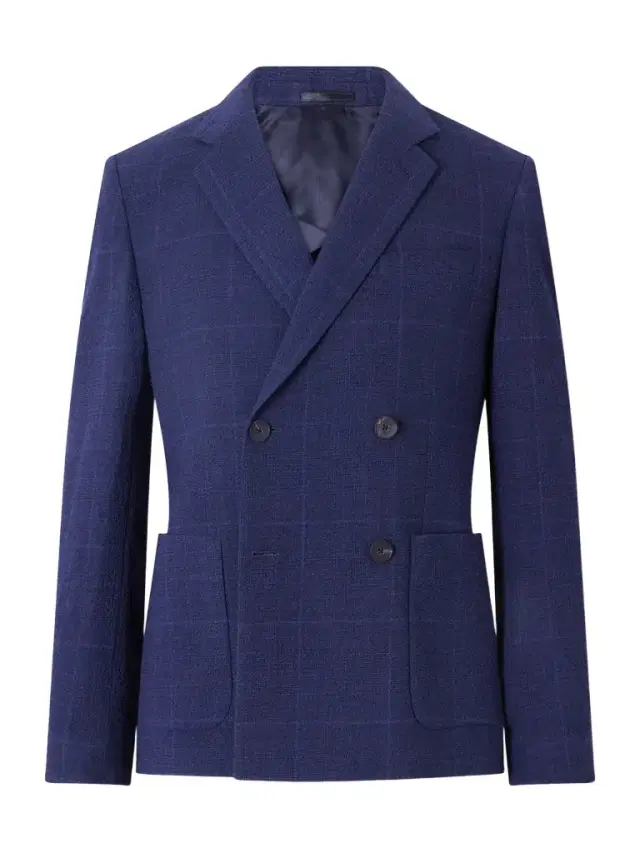 MR P. Double-Breasted Checked Wool-Blend Suit Jacket - Men