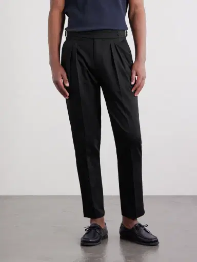 MR P. Steve Tapered Pleated Cotton Trousers - Men | Thumbnail 3 MR P. Steve Tapered Pleated Cotton Trousers - Men | Thumbnail 3