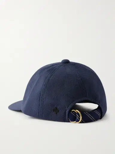 Beams Plus 6 Panel Regimental Strap Seersucker Baseball Cap - Men | Thumbnail 4 Beams Plus 6 Panel Regimental Strap Seersucker Baseball Cap - Men | Thumbnail 4