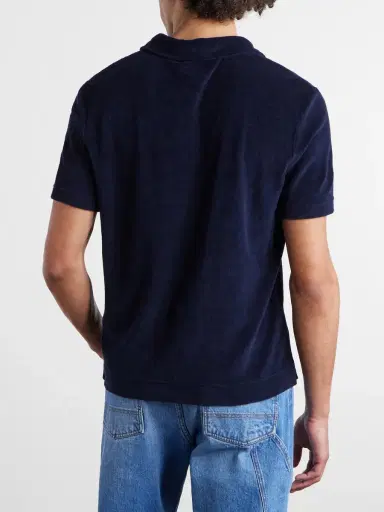 Thom Sweeney Terry-Cotton Polo Shirt - Men | Thumbnail 4 Thom Sweeney Terry-Cotton Polo Shirt - Men | Thumbnail 4