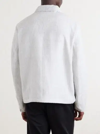 MR P. Checked Linen Blouson Jacket - Men | Thumbnail 4