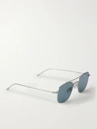 Thom Browne Aviator-Style Silver-Toned Sunglasses - Men | Thumbnail 3 Thom Browne Aviator-Style Silver-Toned Sunglasses - Men | Thumbnail 3