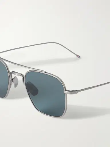 Thom Browne Aviator-Style Silver-Toned Sunglasses - Men | Thumbnail 5 Thom Browne Aviator-Style Silver-Toned Sunglasses - Men | Thumbnail 5