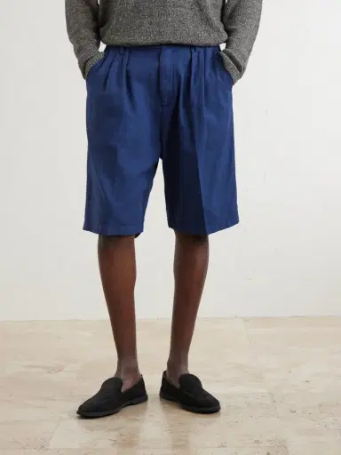 Massimo Alba Cliff Straight-Leg Pleated Cotton Bermuda Shorts - Men | Thumbnail 3 Massimo Alba Cliff Straight-Leg Pleated Cotton Bermuda Shorts - Men | Thumbnail 3
