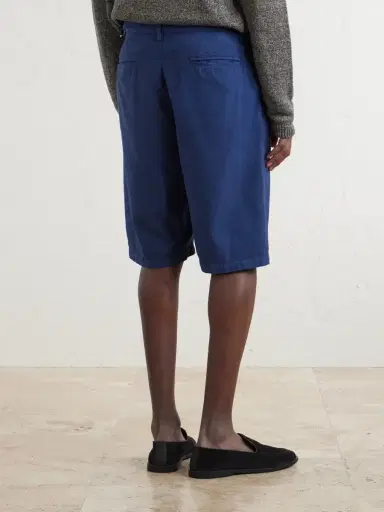 Massimo Alba Cliff Straight-Leg Pleated Cotton Bermuda Shorts - Men | Thumbnail 4 Massimo Alba Cliff Straight-Leg Pleated Cotton Bermuda Shorts - Men | Thumbnail 4