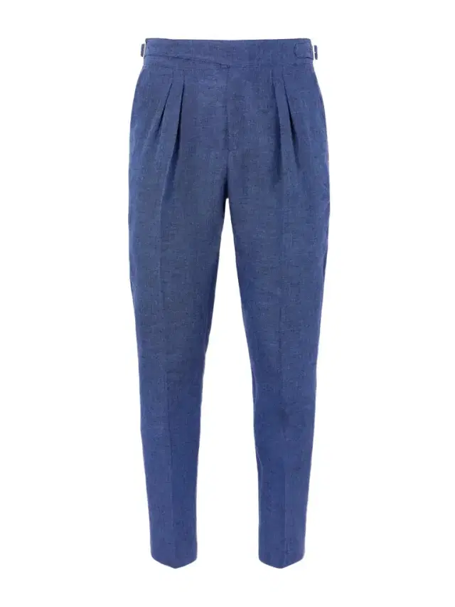 MR P. Steve Tapered Pleated Herringbone Linen Trousers - Men