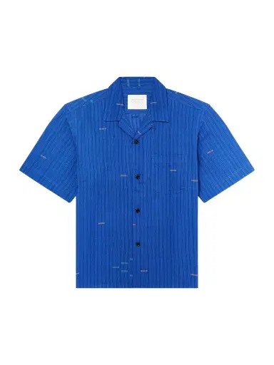 Kardo Ronald Convertible-Collar Embroidered Striped Cotton Shirt - Men | Thumbnail 1