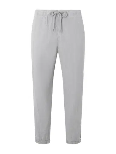 James Perse Straight-Leg Linen-Blend Canvas Drawstring Trousers - Men | Thumbnail 1