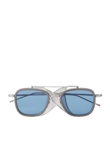 Thom Browne Rectangular-Frame Gold-Tone Titanium Sunglasses - Men | Thumbnail 1 Thom Browne Rectangular-Frame Gold-Tone Titanium Sunglasses - Men | Thumbnail 1
