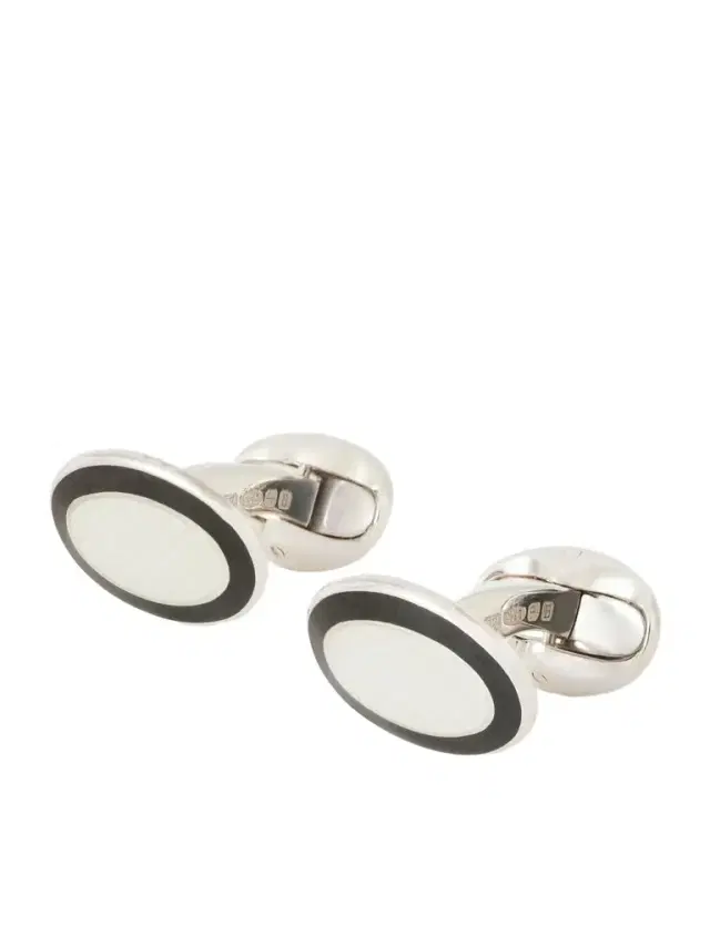 DEAKIN & FRANCIS Enamel Sterling Silver Cufflinks - Men
