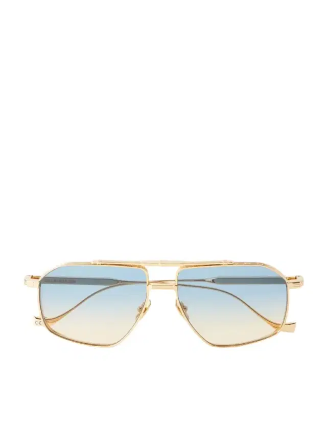 Cutler and Gross 1424 Aviator-Style Silver-Tone Sunglasses - Men