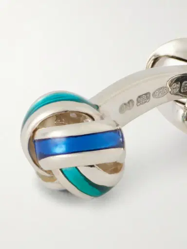 DEAKIN & FRANCIS Enamel Sterling Silver Cufflinks - Men | Thumbnail 4 DEAKIN & FRANCIS Enamel Sterling Silver Cufflinks - Men | Thumbnail 4