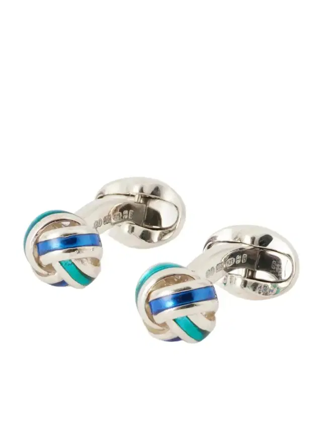 DEAKIN & FRANCIS Enamel Sterling Silver Cufflinks - Men