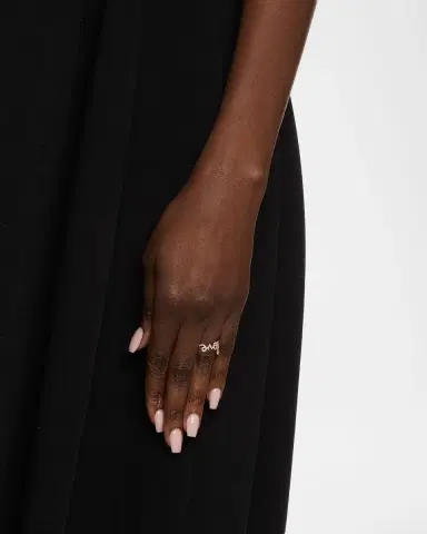 Sydney Evan Large Love 14K Gold Ring with Diamonds | Thumbnail 5