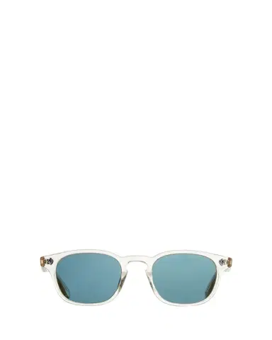 Garrett Leight Men's Ace Square Acetate Sunglasses, Clear/Blue | Thumbnail 1
